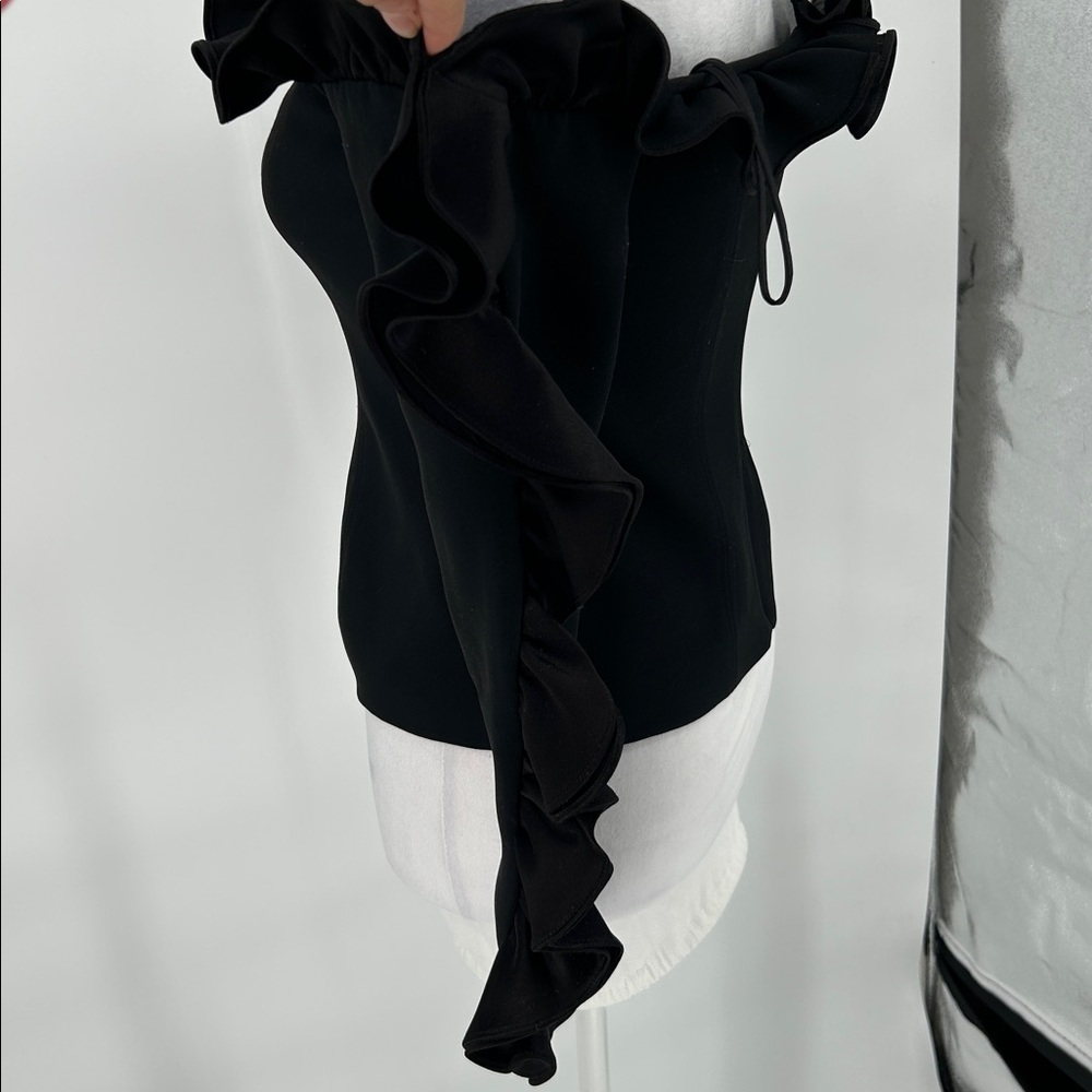 CINQ A SEPT Macie Top Off-the-Shoulder Ruffle Top Size S - Picture 7 of 14